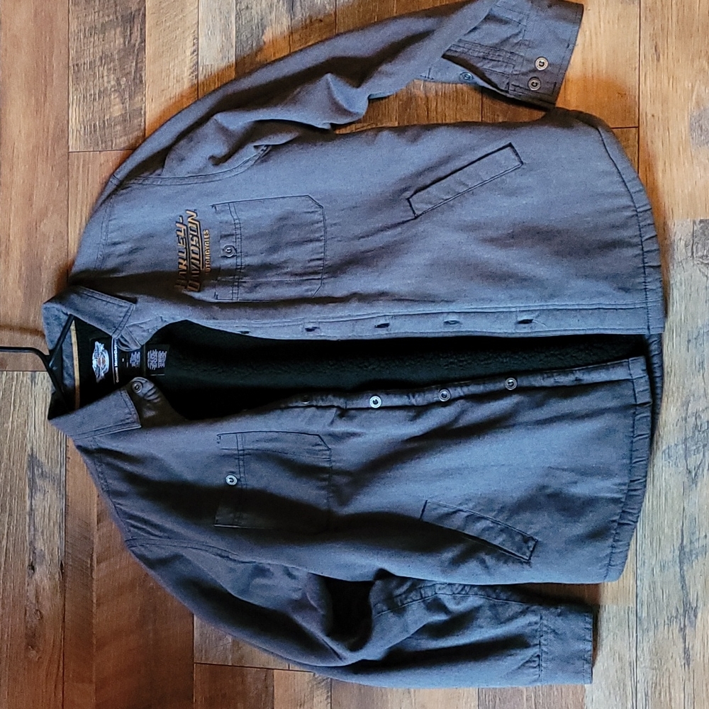 Harley Davidson Shirt Jacket M/L Gray